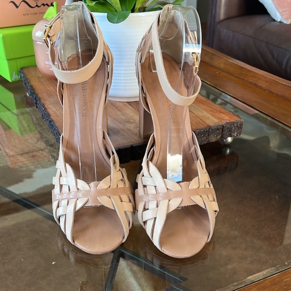 Raphaela Booz Braided Leather Heels - Picture 2 of 10